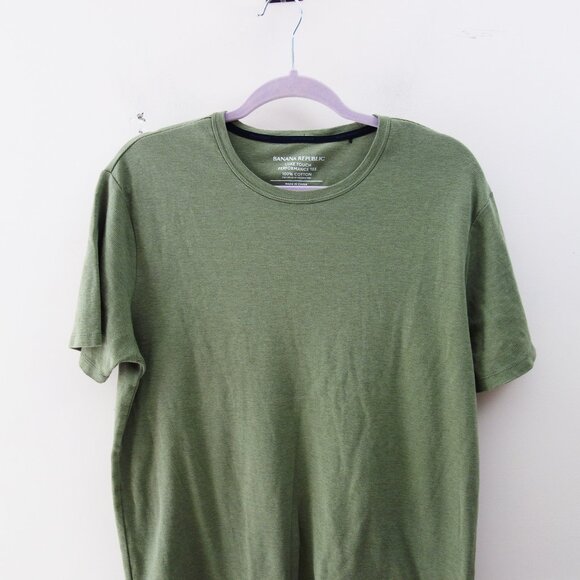 Banana Republic Men's Luxe Touch Performance Tee 100% Cotton Green (XL) NWOT! - Picture 6 of 10